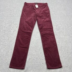 NEW Kut from the Kloth Pants Womens 4 Wine Red Catherine Boyfriend Corduroy Jean